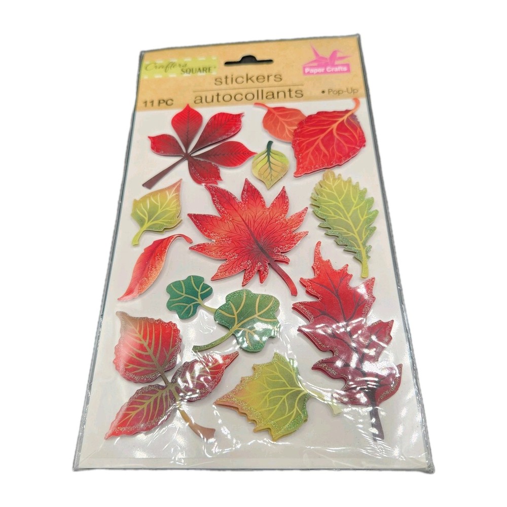 Crafters Square Pop-up Plants 11 Pieces Crafts Scrapbooking New Green Red