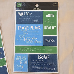 NEW Lot 2 Making Memories «Like It Is» Die Cut Stickers VACATION -C