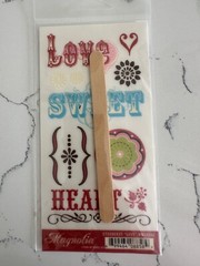 My Minds Eye Magnolia Starburst «Love» MGB108 Rub On Love Sweet Heart Scrapbook