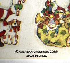 Vintage Christmas Stickers Lot Hallmark & American Greetings Santa Elves USA 80s