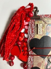 valentines junk journal scrapbook tassel pen clip 74 pages penguin couple