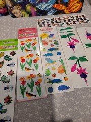Sandylion Mrs. Grossman’s Bug Flower Sticker Sheet Folder Pencil Box Eraser Lot