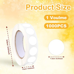 0.5 Inch round Stickers – 1000 Pcs Writable Dot Stickers Used for Classroom & Of