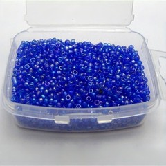 4000 Pcs Glass Beads 2mm(10/0) Transparent AB + Storage Box Colour Choice