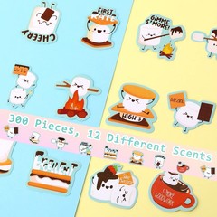 300 Pcs Scratch and Sniff Sticker for Kid Smelly Scented Large Marshmallow Mo…