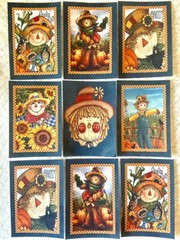 Fall~Scarecrow~(9) GLOSSY Sticker Labels~Bottles, Note Card~Journals~Crafts~140S