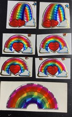 7 VINTAGE 80’S PRISM RAINBOWS STICKERS