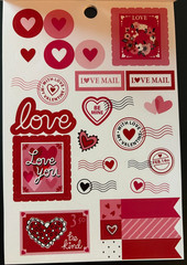 RECOLLECTIONS VALENTINE’S DAY STICKER BOOK 237 PC STICKERS 12 SHEETS ROMANCE
