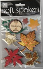 MAMBI Soft Spoken 3D stickers Cornucopia LEAVES Fall Theme 95253 Fast FREE Ship!