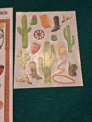 Cowboy Themed Sticker Lot Western Scrapbook Bandana Corners
