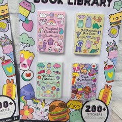2x Fashion Angels Super Cute Mini Sticker Book Library for Crafts – 200+ Each