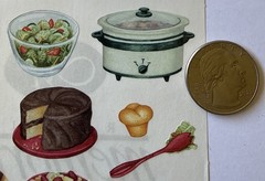 KITCHEN FOOD Stickers(19pc) Creative Memories•Cake •Coffee•Salad•Card Making•