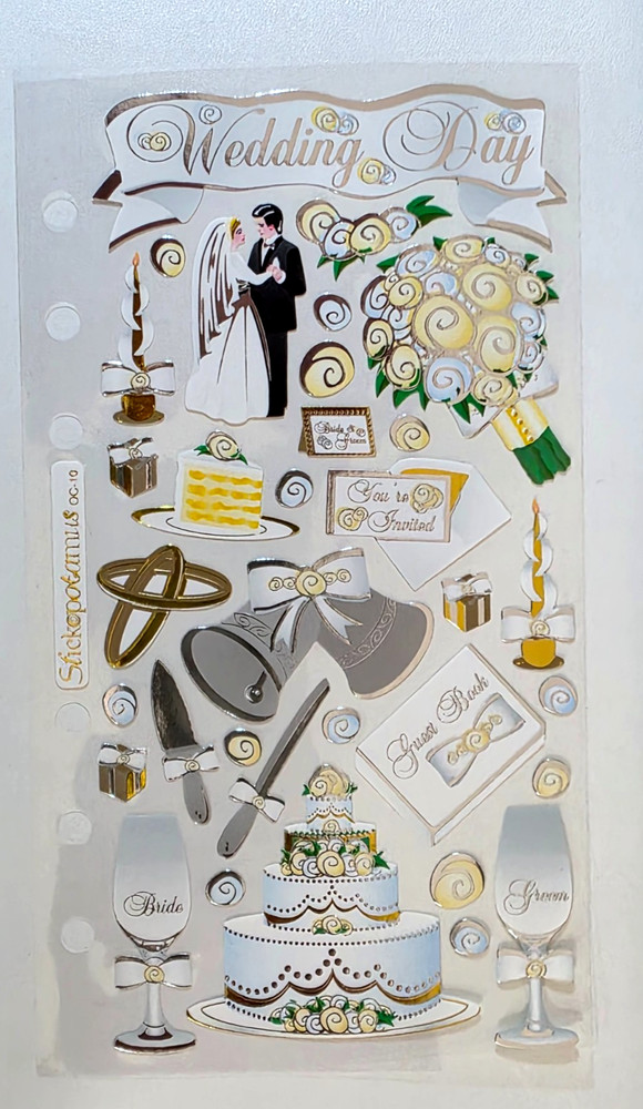 EK Success Stickopotamus WEDDING DAY Binder Stickers – 33 pcs