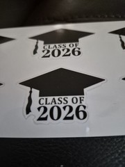 Class Of 2026 Stickers – Lot Of 40 Clear And Black *NEW*