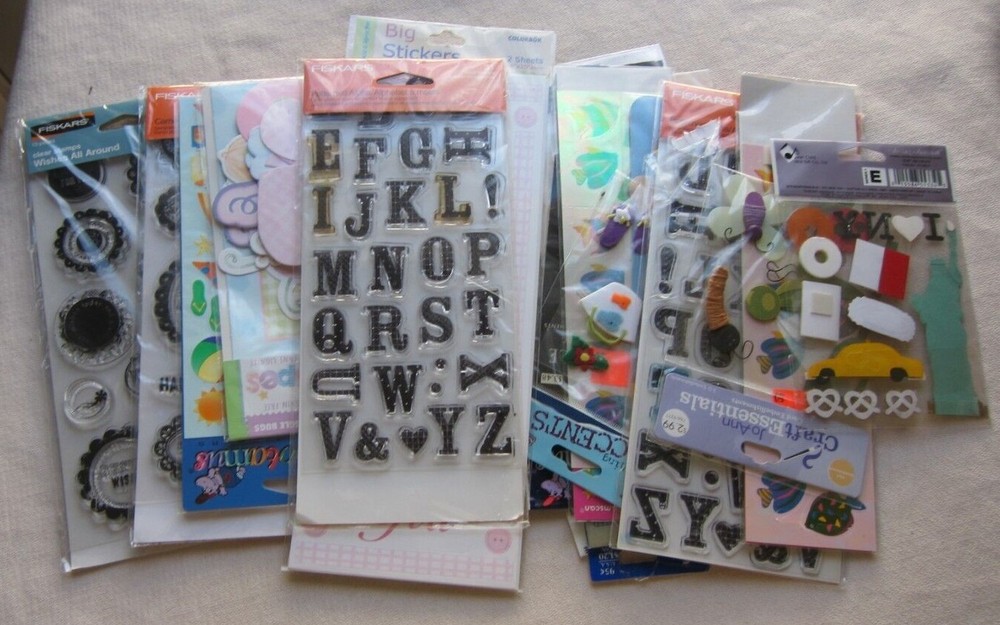 Lot of 21 New Scrapbooking Stickers & Accents VGC