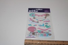 Sticko Autocollant Vellum Love Birds Hot Air Balloons Hearts XOXO Scrapbooking