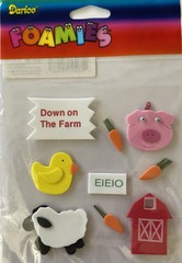 FARM Foamies Foam Stickers(9pc) Darice•Animals•Barn•Pig•Sheep •EIEIO•Card Making