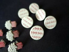 12 Popcorn Brads Movie Theater Circus Carnival County Fair Scrapbooking Card Mak