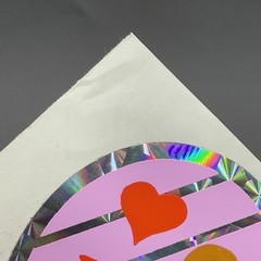 Vintage Prism Heart Shaped Bear Sticker Mod Valentine Hearts Love 80’s Animal
