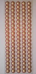 CraftbuddyUS 5 RED Round 8mm Pearl Self Adhesive Rhinestone Stripes, DIY, Craft