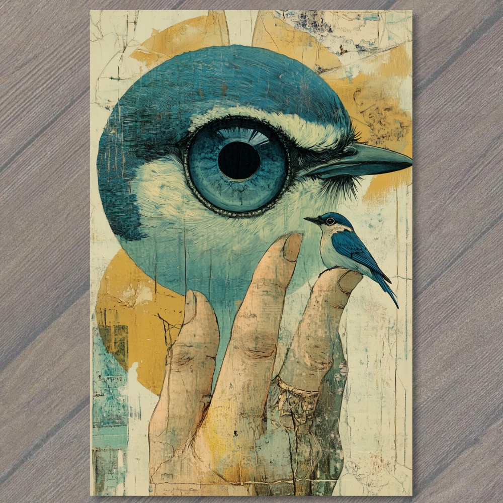 STICKER Creepy Bird Human Fingers Eye Weird Odd Surreal Gothic Strange Unique