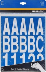 Durable Self-Adhesive 2-Inch White Die-Cut Letters & Numbers for Home or Office
