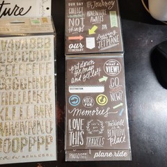 Travel Scrapbook Sticker Lot Chipboard, Puffy, flat, adventure