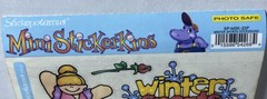 Vtg Stickopotamus Mini Stickers Roll Of 8 Sheets Winter Sports Limited Edition