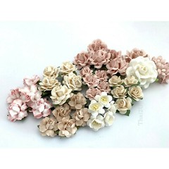 42 Mixed Sizes Large – Small Paper Flower DIY Kit (TH BL/NU-D122/D)
