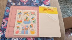 Vintage Hallmark Stickers Rainbows Confetti Heart Star 1 Sheet ONLY w/ Packaging