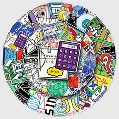 50 Hand-Drawn House Stickers – Waterproof Vinyl for Journal, Notebook, Scrapbook
