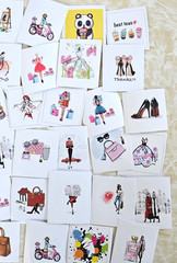 36 Fashion Handbag Shoes Sticker Sheets Handmade Envelope Gift Scrapbook Sticker