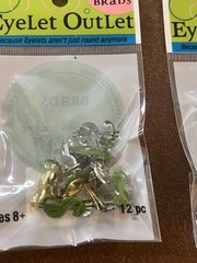 Eyelet Outlet Brads Lot of NEW 6 packs Card Making Scrapbooking Gold Silver