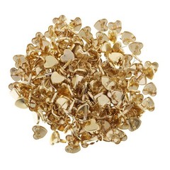 200 PCS Heart Shaped Metal Iron Brads Paper Fasteners Craft Embellishments