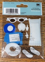 RARE Jolees POOL Water Swimming Tube Beach Flip Flop Goggles Towel Stickers 3D