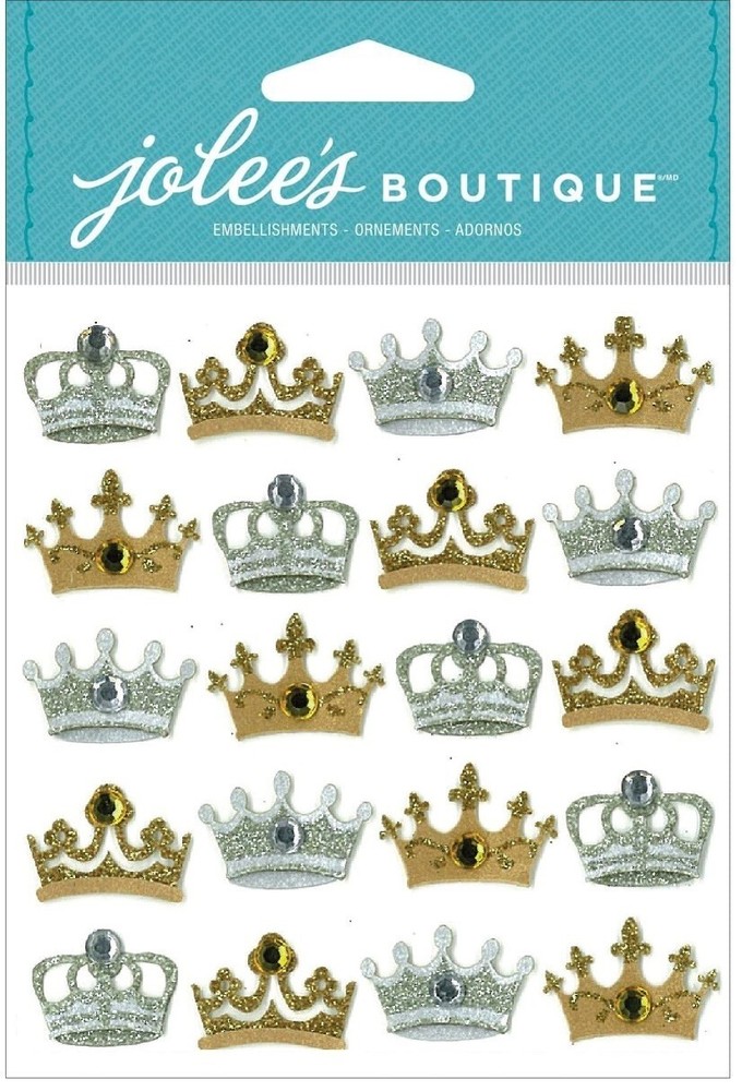 Crown repeats, 3D scrapbook sticker – Jolees 50-20912