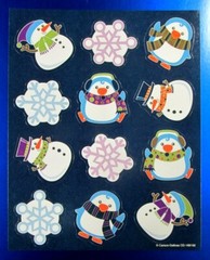 Carson Dellosa Snowmen & Penguins Winter Full Size & Mini Sheet