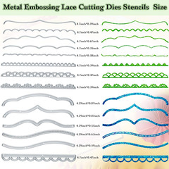 19 Pcs Die Cuts for Card Making Metal Lace Scrapbooking Border Cutting Emboss…