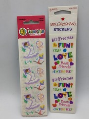 1989 SandyLion My Sticker Album Floral Heart Filled W Stickers Mrs Grossmans Vtg