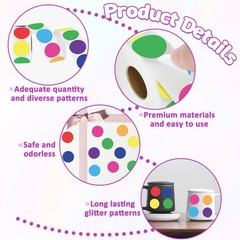 Blowata 600 Pcs Dot Stickers, 8 Colors of Round Label 1×1 inches, Dots