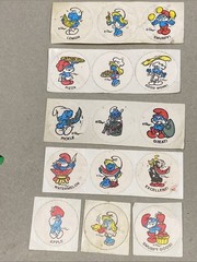 VINTAGE 80’S “SMURFS” SNIFF STICKER STRIP LOT ULTRA RARE SET