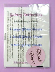 Galaxy Butterflies Sticker Sheet Pack Of 11