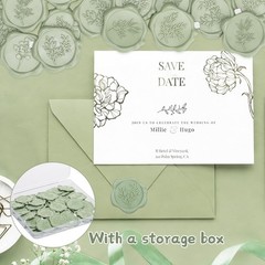 60Pcs Wax Seal Stickers, Wedding Invitation Envelope Seal Stickers Adhesive B…