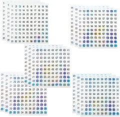 15 Sheets Mini Number Stickers 1 to 500 round Labels Stickers Consecutive Number
