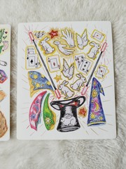 VTG Paper Reflections Rocking Horse Baby & Magic Rabbit Hat Stickers 2 Sheets