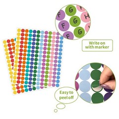 4200 PCS 0.75 Inch 12 Colors Round Colored Dot Stickers for Student Teaching …
