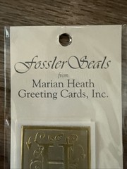 Gold Fossler Foil Seals Marian Heath Monogram H Letter Cards Envelopes 2 Packs