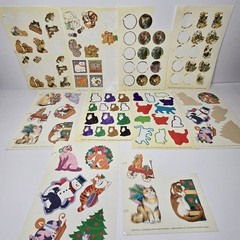 Vintage 1984/86 Current Cats Jumbo Sticker Pack, 8 Partial Sheets 2 Full Sheets