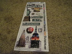 Scrapbooking Stickers PH CS 13″ Flat New York City Cab Liberty Empire Big Apple