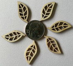 LEAF Dimensional Wooden Shape(6pc)Garden•Tree•Carved •Fall•Spring•Summer•Winter•